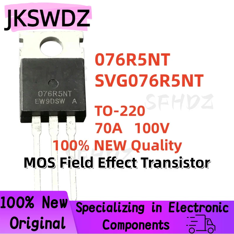 

10/20/30PCS 100% Brand New and High Quality SVG076R5NT 076R5NT TO-220 70A 100V MOS Field Effect Transistor