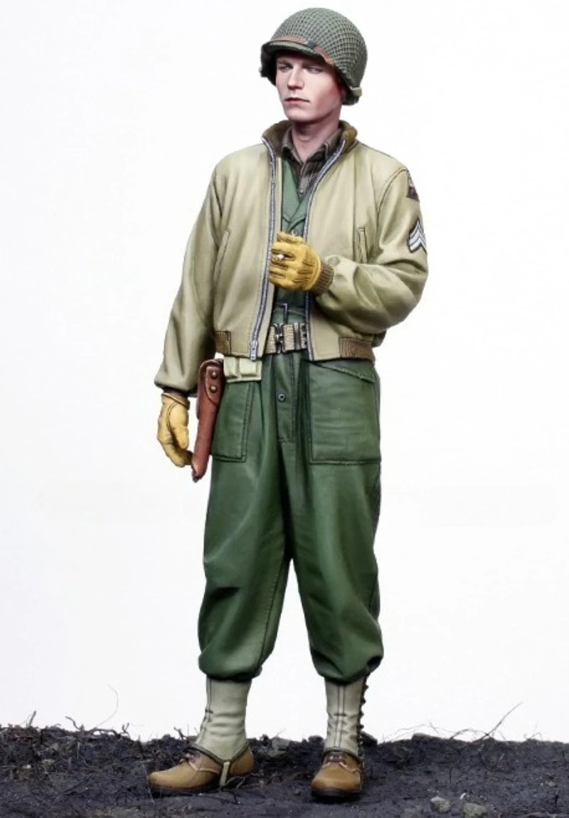 Kit de figurines en résine moulée sous pression, échelle 1/16, soldat pilote 2AD de l'armée américaine, personne seule, non assemblé et non peint