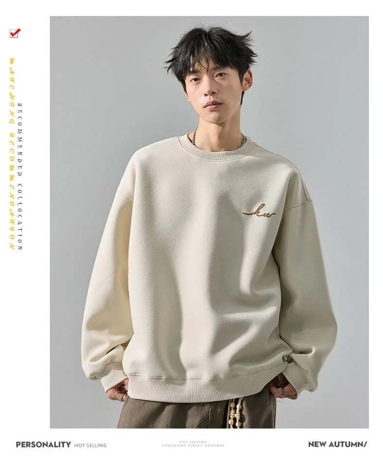 

Мужские худи без капюшона, байкерские, с вафельной текстурой, из теплой и комфортной ткани, повседневные, базовые, простые, в стиле BF