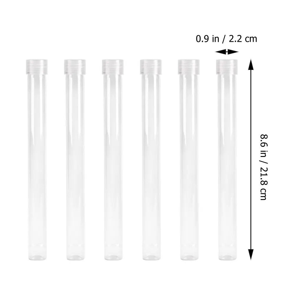 6Pcs Incense Canister Clear Plastic Storage Tube Sealed Lid Dustproof Stick Incense Holder Tube Storage Jar
