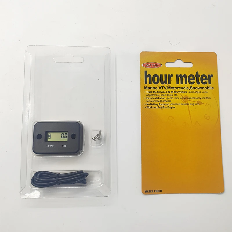 Motorcycle Hour Meter Waterproof Timer LCD Engine Gauge Counter FOR Dirt Motocross ATV Engine Instrument Marine Snowmobile