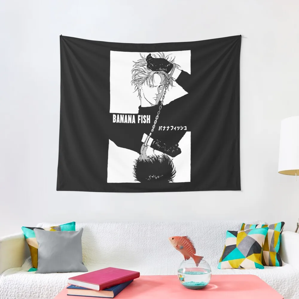 

Banana Fish Chains Bw Tapestry Hanging Wall Wall Hanging Decor Room Aesthetic Decor Tapestry