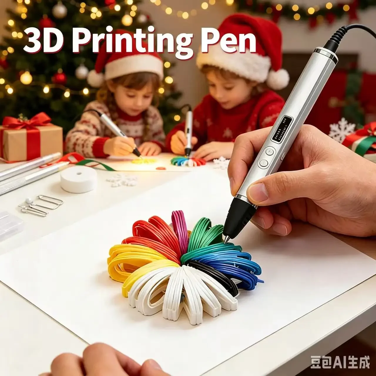 3D Printing Pen OLED Display Competition Level, Detachable 3D Print Pen with PLA Filament for DIY 3D Children's Christmas Gift