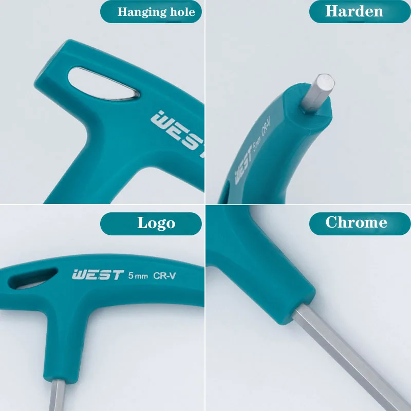 T-Handle Spanner Allen Key Hex Wrench Cr-v Alloy Flat Head Hexagon Universal Screwdriver Hand tool Universal Quick Snap Adapter