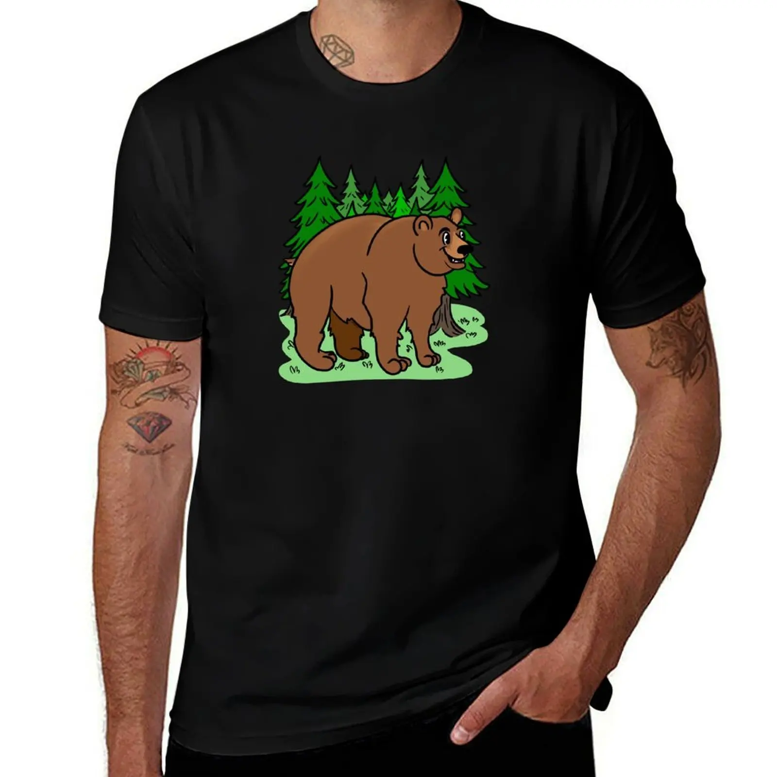 

T-Shirt In designer heavy Bear Forest casual t shirt man shirt t The man shirts t cotton Happy