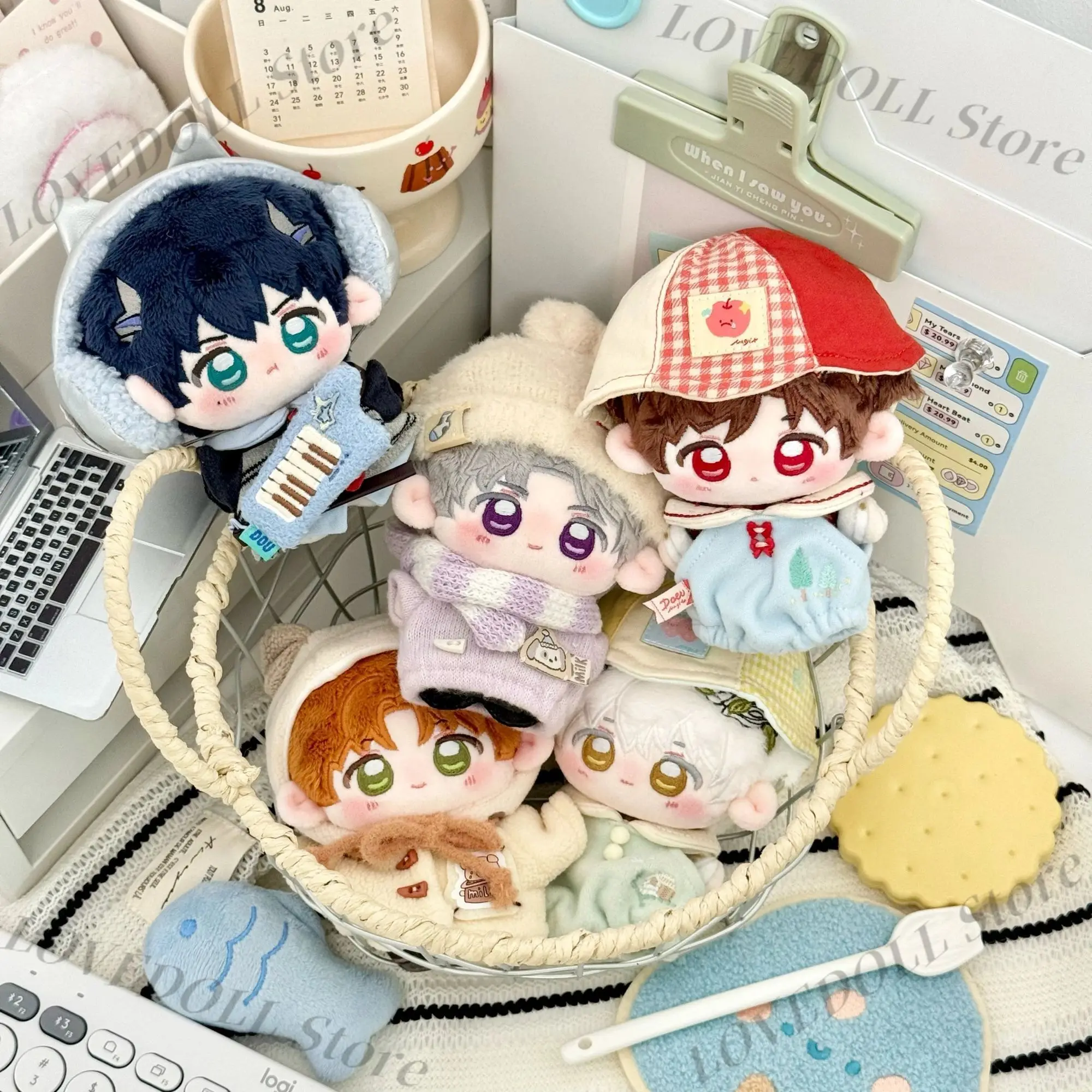 

Light and Night Osborn Evan Charlie 10cm Printed Plush Cotton Doll Cute Model Cartoon Bag Figure Decor Pendant Birthday Gift