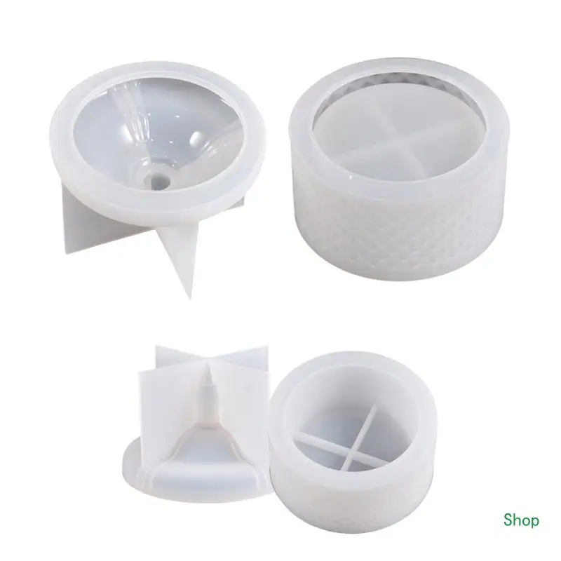 

Dropship Silicone Tissue Box Mold Non-stick Easy to De-mold for DIY Jewelry Box Candy Jar