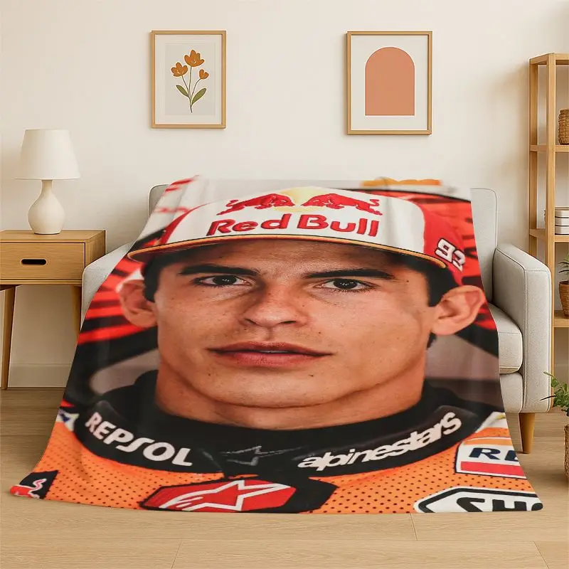 Racing moto Rafael Marquez Soft Flannel Throw Blanket,Warm Cozy Blanket for Bed,Couch,Sofa,Bedroom,Living Room,Travel,Picnic