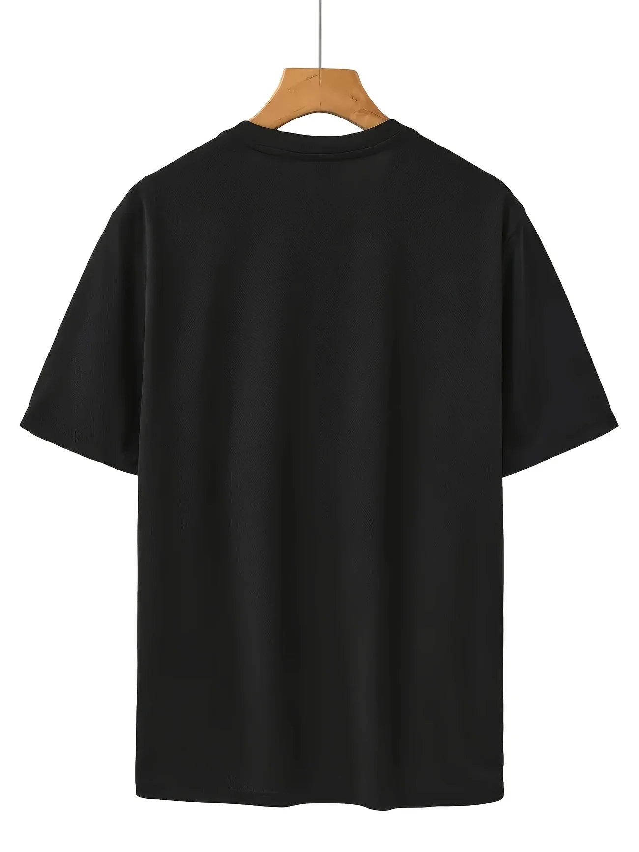 Summer Men Polyester Short Sleeve T‑Shirt The Fishing Life Fish Hook Graphic Print O‑Neck Tees Outdoor Sports Casual Daily Wear