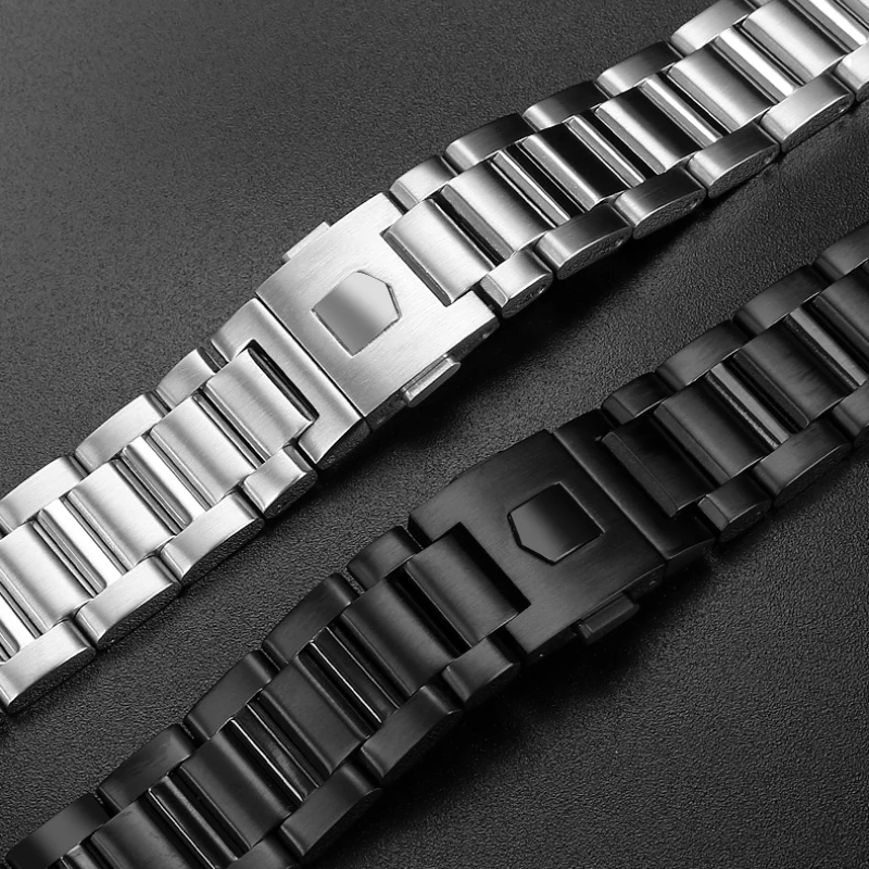 22 24 мм из цельной стали, изысканный серебристо-черный металлический ремешок тонкой работы, ремешок для часов TAG Heuer Super CARRERA WAY201A F1 MONACO