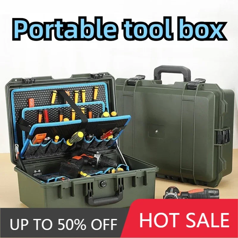 Portable Tool Case Electronic Toolbox Professional Organizer Box For Workers Multi-purpose Storage Cases Tools Accessories