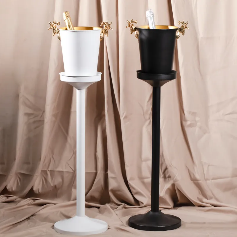 Luxury champagne bucket set European stainless steel wine cooler thickened home bar ktv ice bucket model room decoration