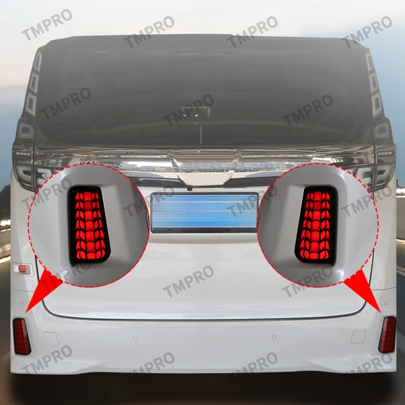 TMPRO Multifunctional LED Rear Bumper Light Brake Turn Signal Lamp For Toyota Alphard Vellfire 30 Series 2015-2021