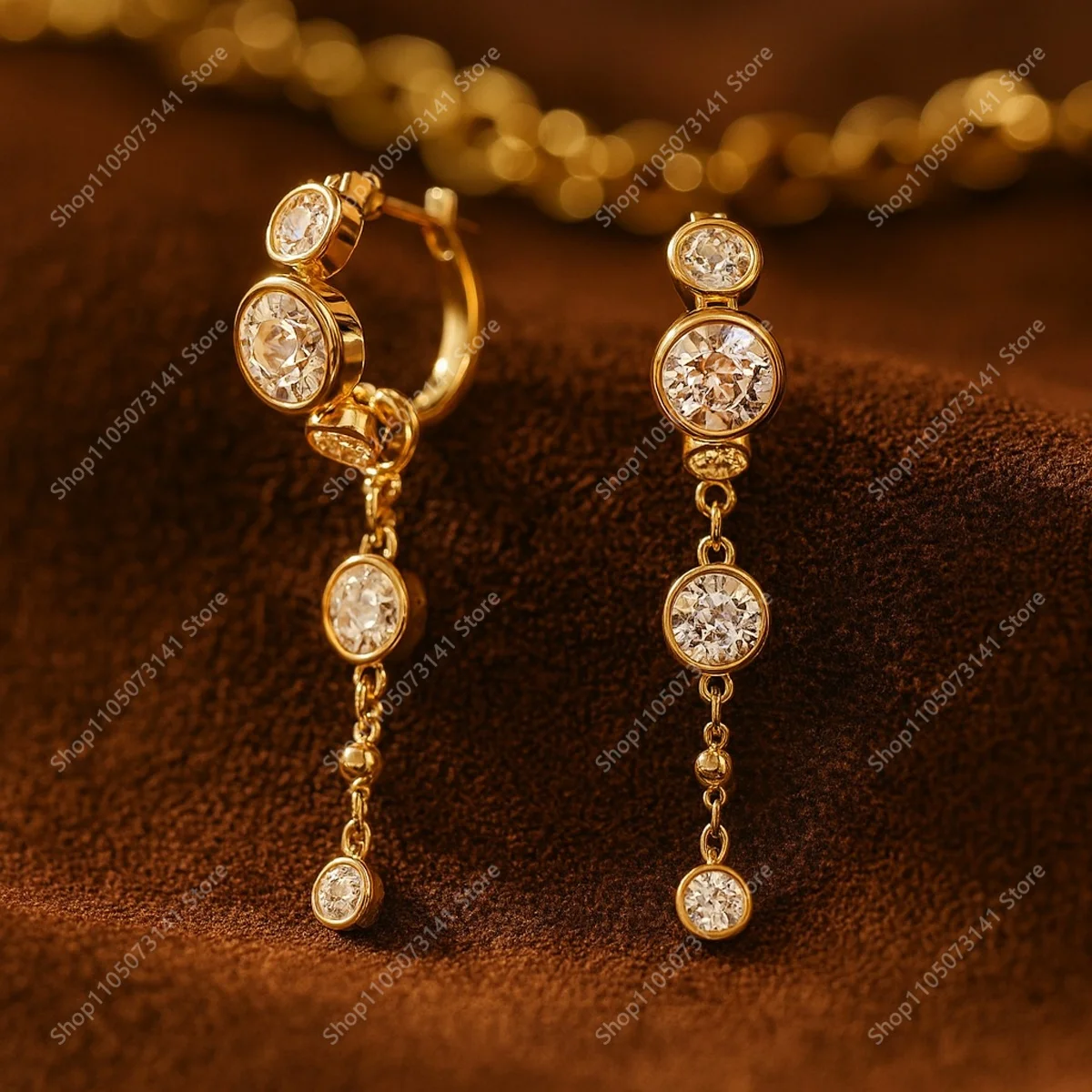 

Благородные и великолепные серьги-подвески с кристаллами, необходимые для банкетов и вечеринок, элитные украшения - подарок на день рождения