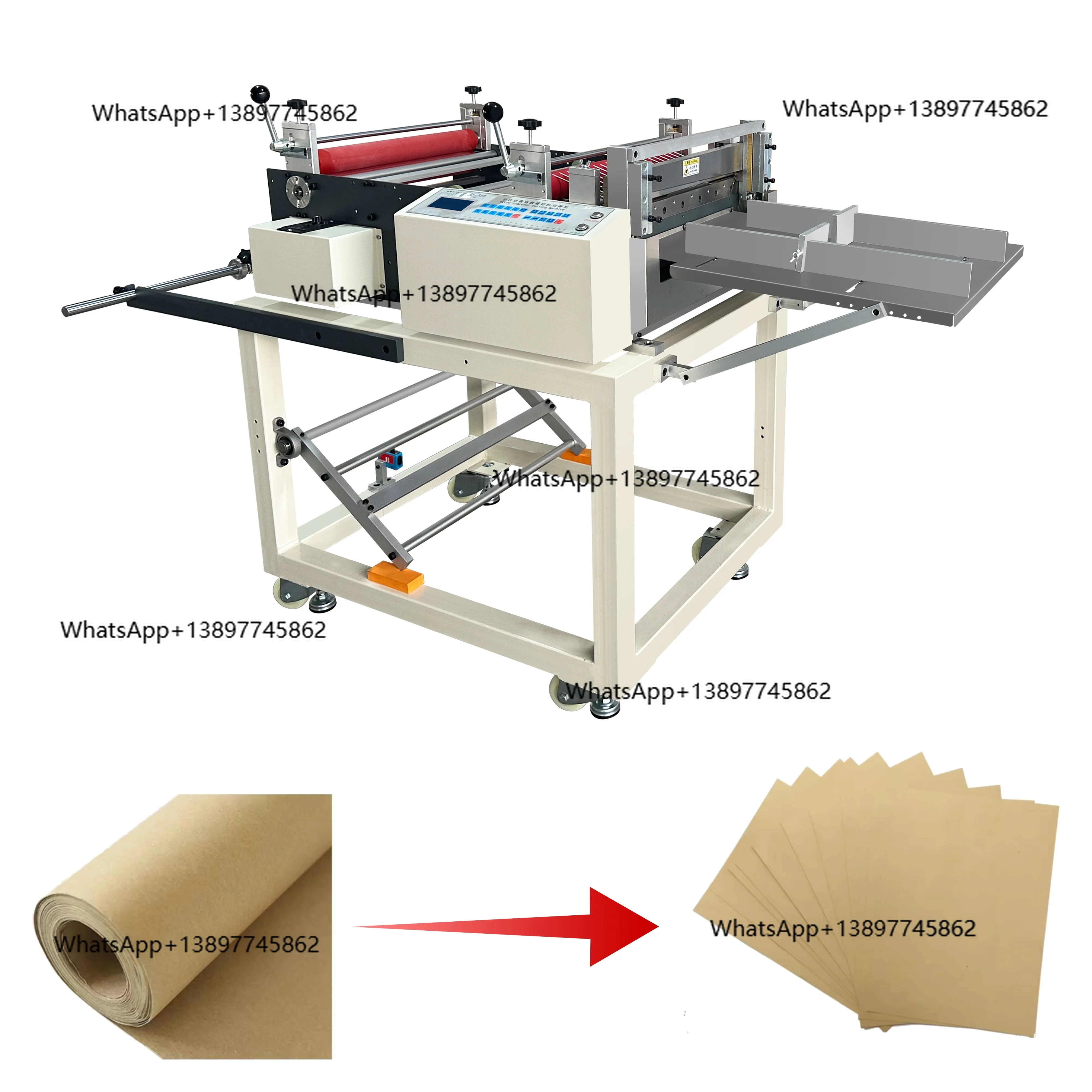 Peiqi عالية الأداء 700 مللي متر عرض التغذية لفة فك القاطع P لفة إلى آلة قطع الورق