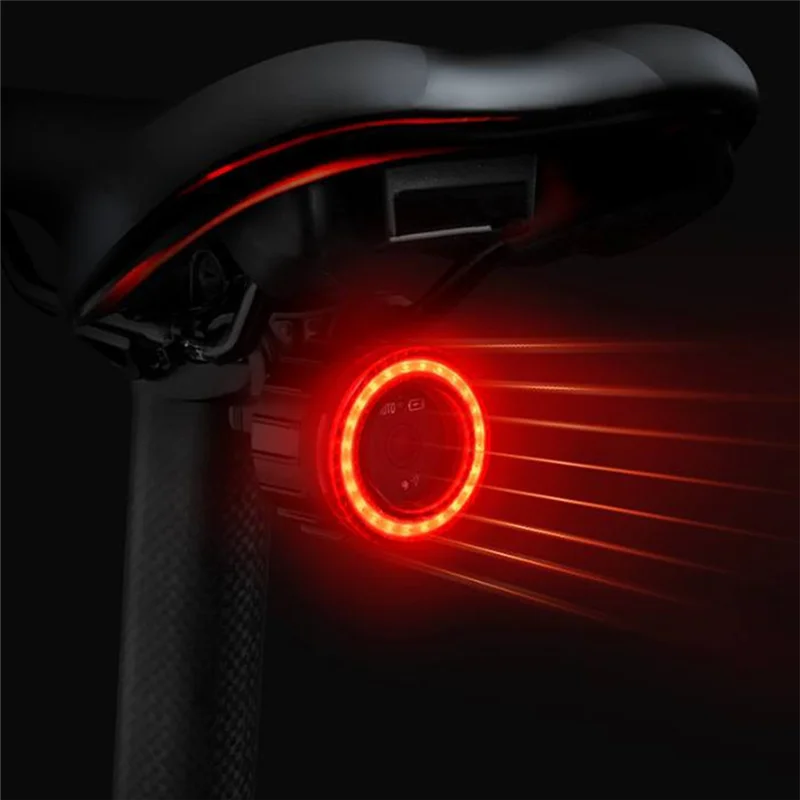 จักรยานสมาร์ทไฟท้ายเบรค LED ชาร์จไฟท้ายจักรยานไฟท้ายจักรยานเตือนไฟท้ายจักรยาน