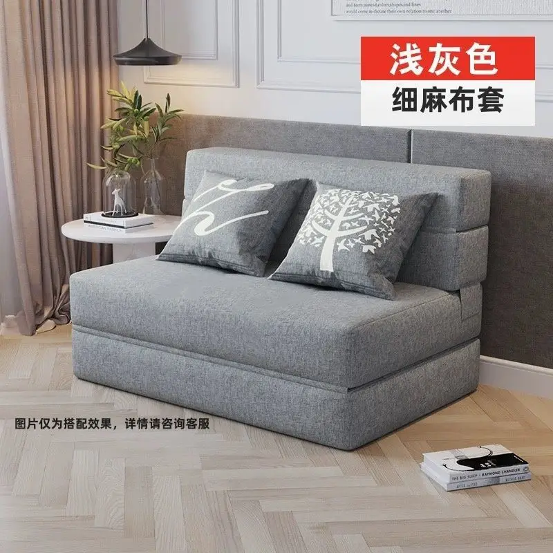 HYS compression sofa bed folding dual-purpose small apartment living room bedroom tatami rental house lazy sofa escort mattress