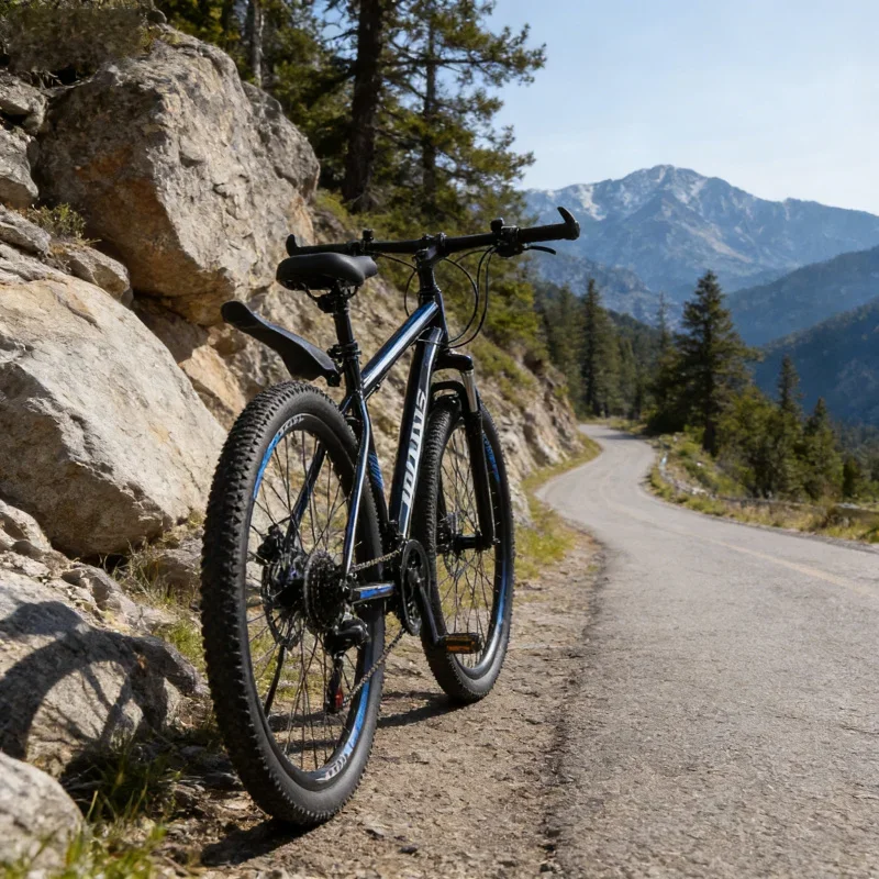 Custom Black Blue Spoke Wheel Adult Mountain Bike 24/26 Inch 7-Speed Disc Brakes Off-Road Commuter Bicycle for Students