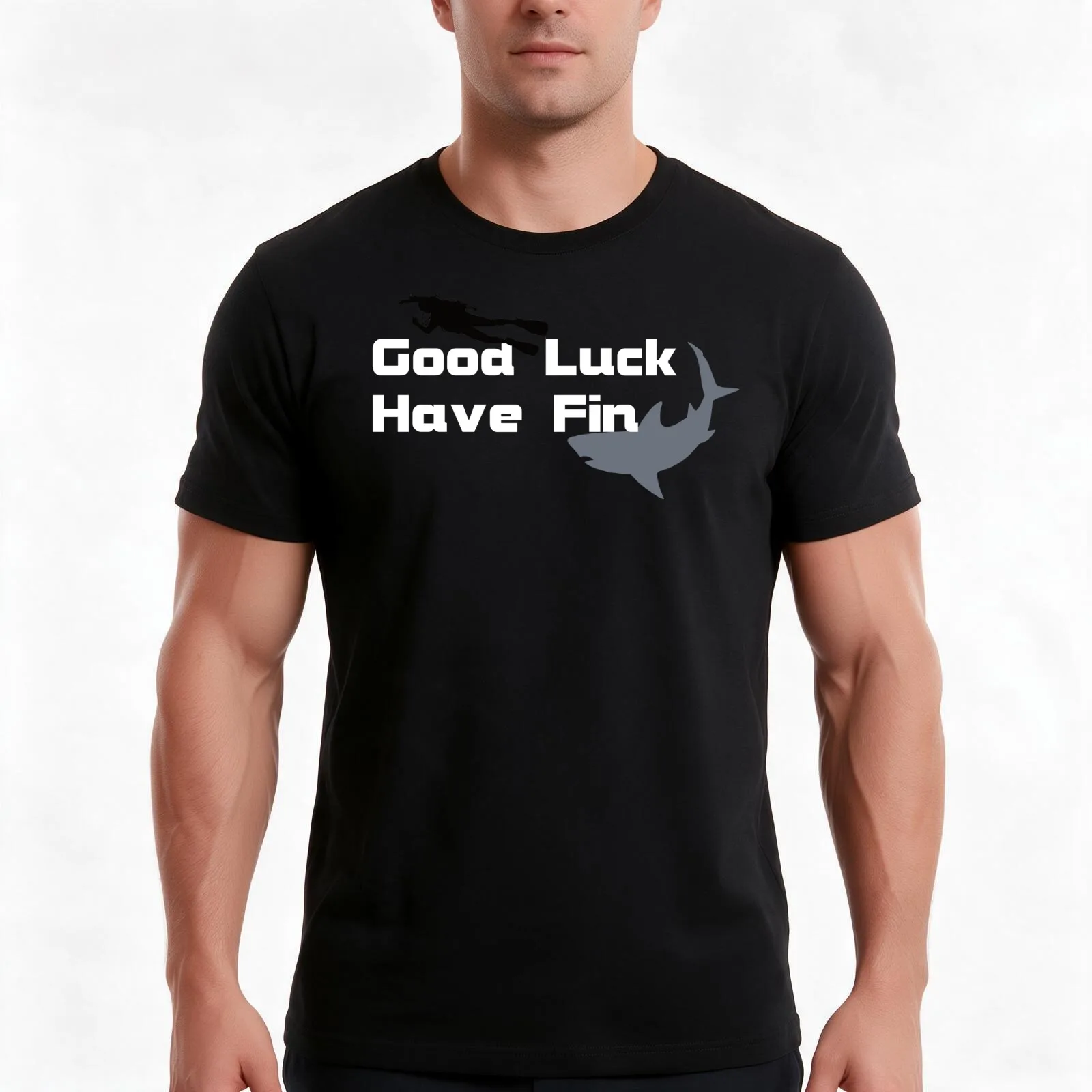 Good Luck Have Fin T-Shirt, Summer Casual Cotton Tee, Oversized Streetwear Tops, Vintage Graphic Print, Loose Fit Short Sleeve