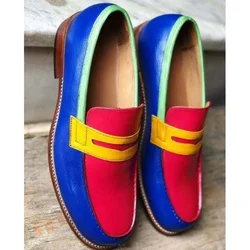 New Loafers Men Shoes PU Multicolor Fashion Business Casual Wedding Party Banquet Classic Mask British Style Dress Shoes CP012