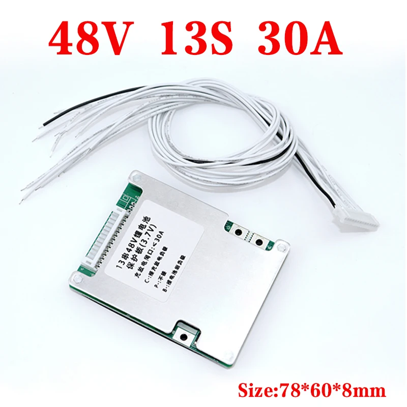 18650 21700 26700 BMS 24V 36V 48V 60V 72V 7S 10S 13S 16S 20S Li-ion 15A 30A 40A 50A 60A BMS with balanced same port Li-ion BMS