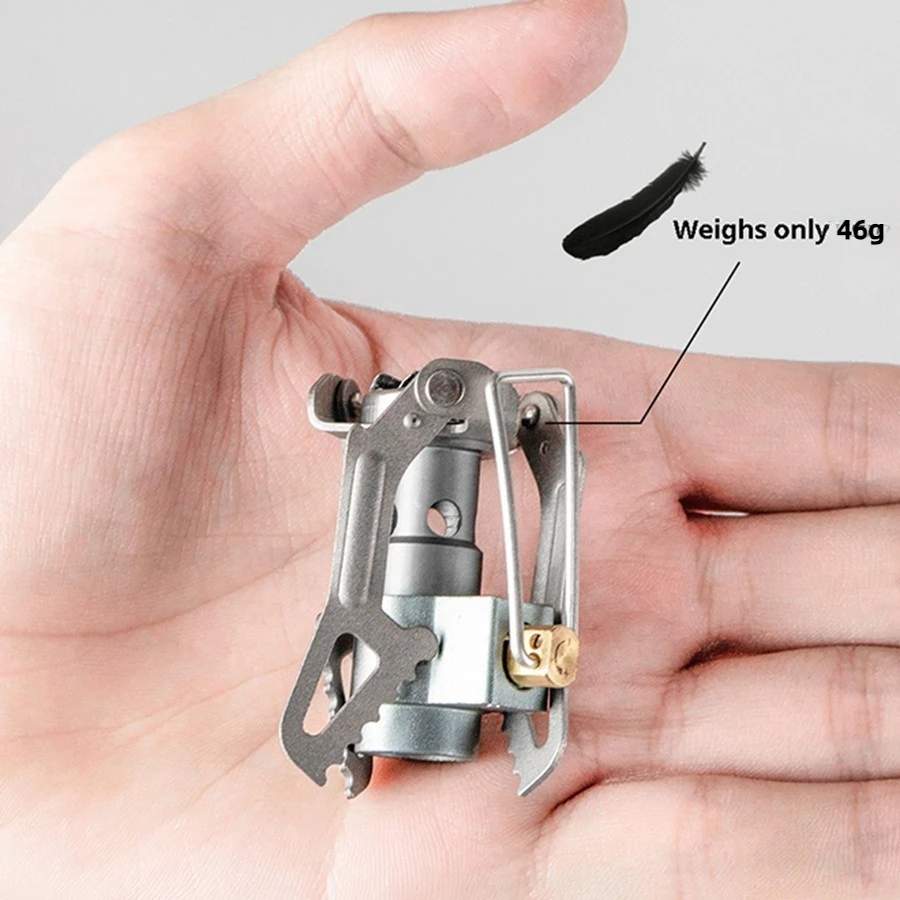 Outdoor Gas Stove Camping Gas Burner Portable Mini Titanium Stove Survival Furnace Pocket Picnic Gas Cooker Brs-3000t