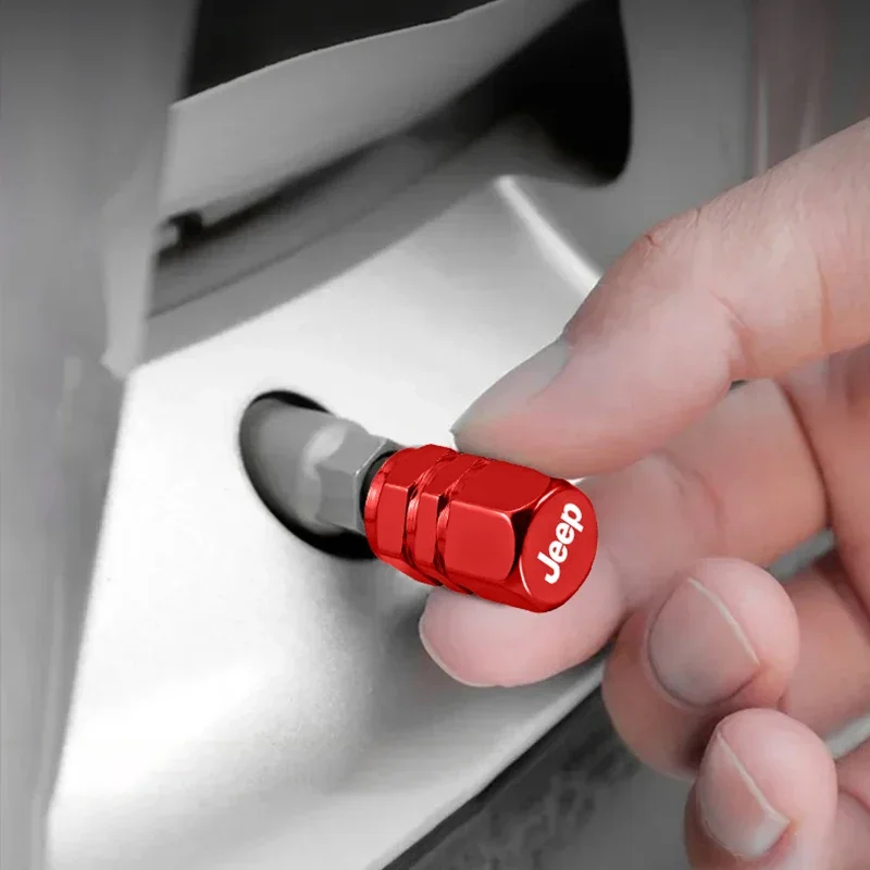 

Anti-Theft Wheel Valve Stem Caps Exterior Styling for Jeep Compass Wrangler Grand Cherokee Universal Tire Air Covers