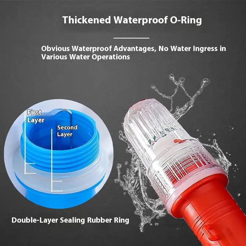 Marine Signal Light Waterproof LED Fishing Light Fishery Double Flash Lamp Buoy Signal Light Waterproof Net Flash Warning Light