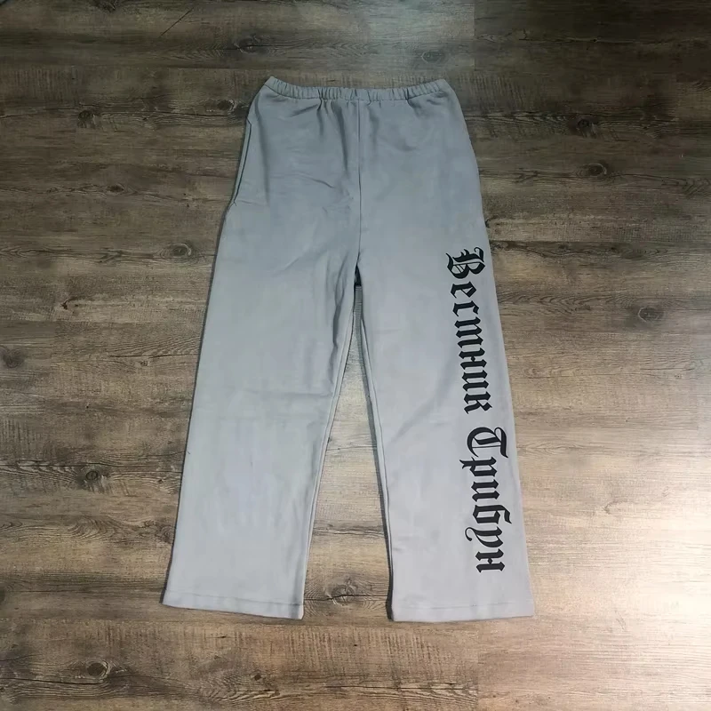 Summer Oversized Blank Version Unisex Sweatpants Hiphop Street Kanye Jogging Pants Casual Loose Men Women Season Trousers Kids view 2
