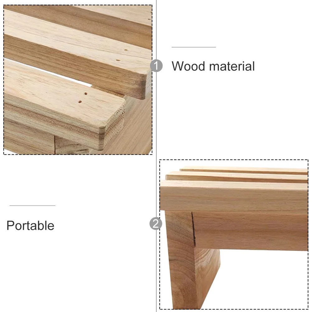 مقعد خشبي صغير، مقعد منزلي، مقعد عملي مقاوم للاهتراء، مقعد للمعيشة في المطبخ والحمام