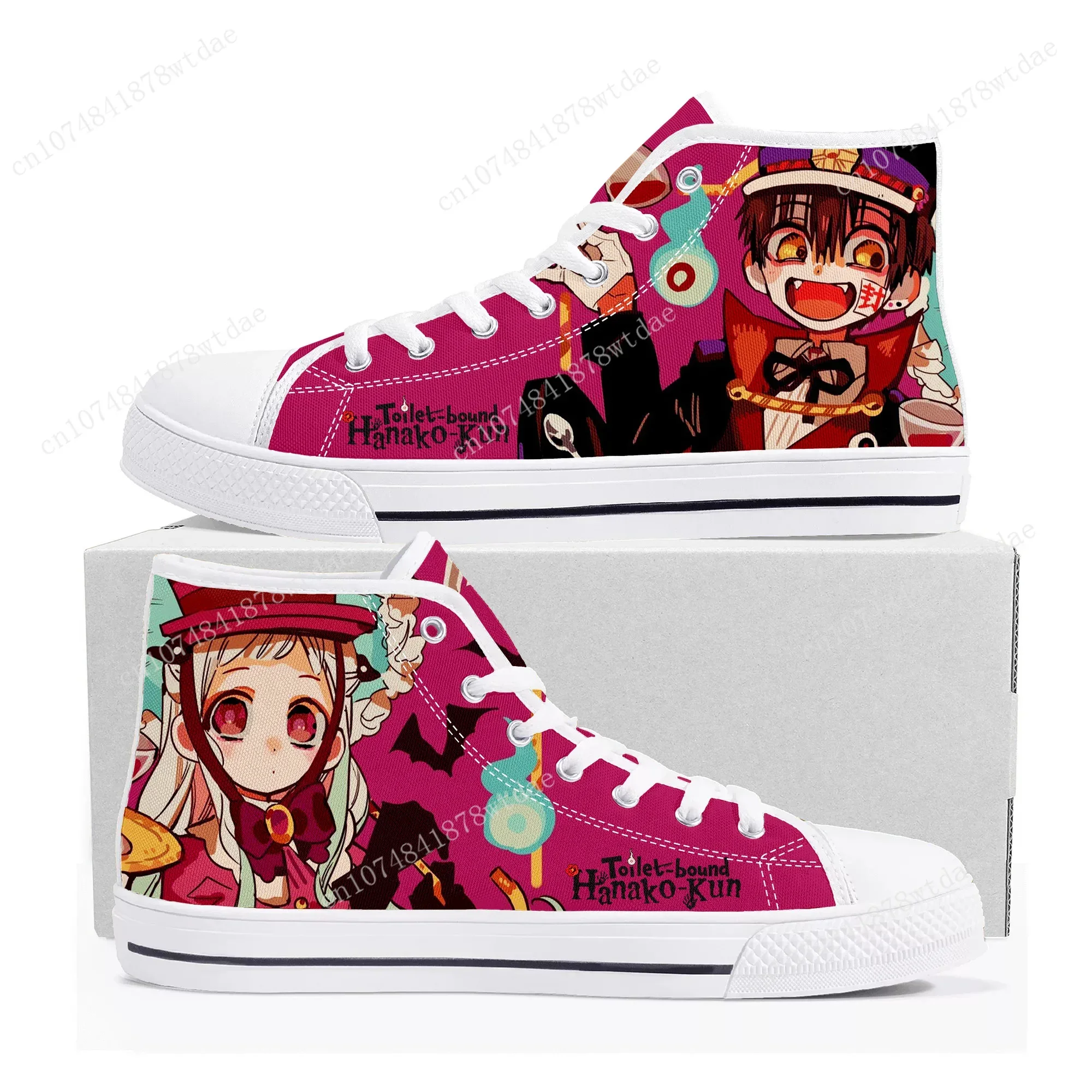 Toilet Bound Hanako Kun High Top Sneakers Mens Womens Teenager High Quality Canvas Sneaker Comics Manga Couple Customized Shoes