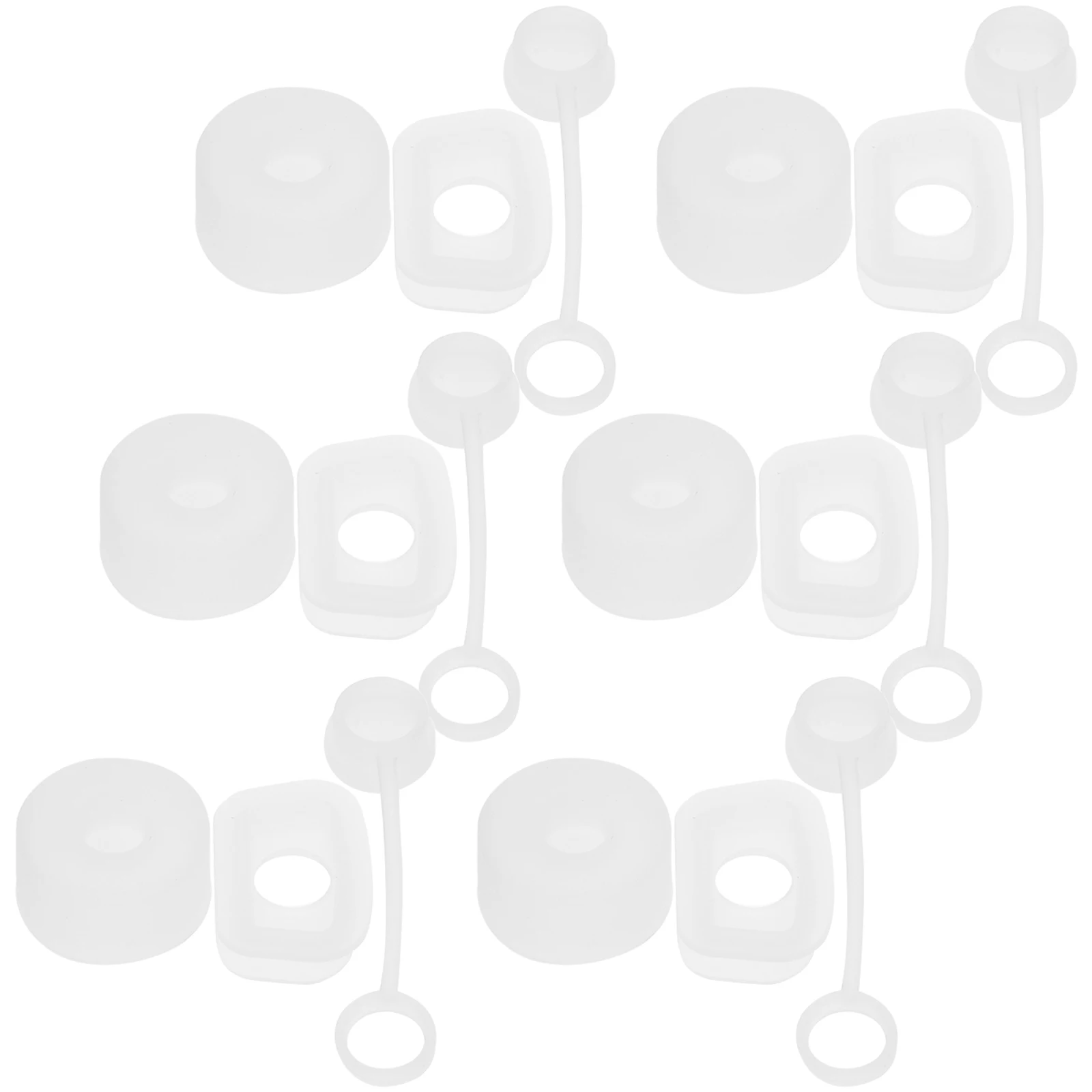 

6 Pieces Transparent Leak Proof Covers Silicone Straw Tips Reusable Belly Bottle Stopper Accessories Non Spill Straw Lid