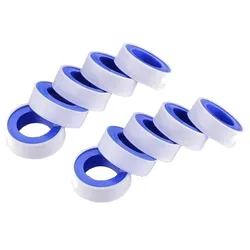 10 Pack Adhesive Plumber Tape 1/2 in. x 520 in Thread Sealing PTFE Plumbing Tape home improvement utility plumbing