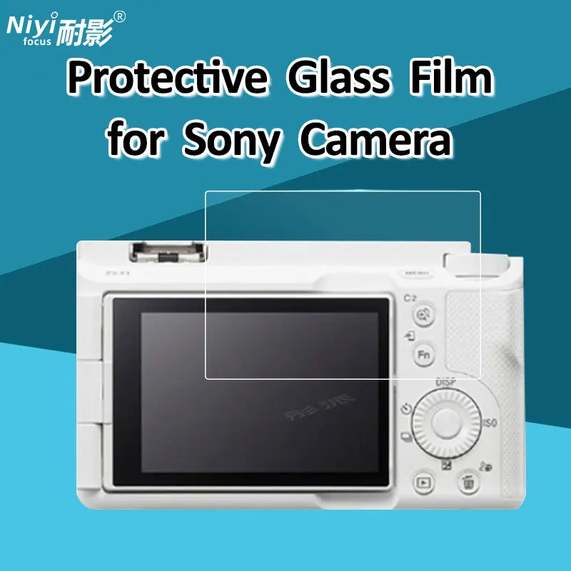 2x película de cristal de cámara para cámara Sony ZVE1 ZV1 A6400 A6600 A7C A7M3 A7R4 A7S FX3 A7RIV ZVE10 Protector de pantalla templado