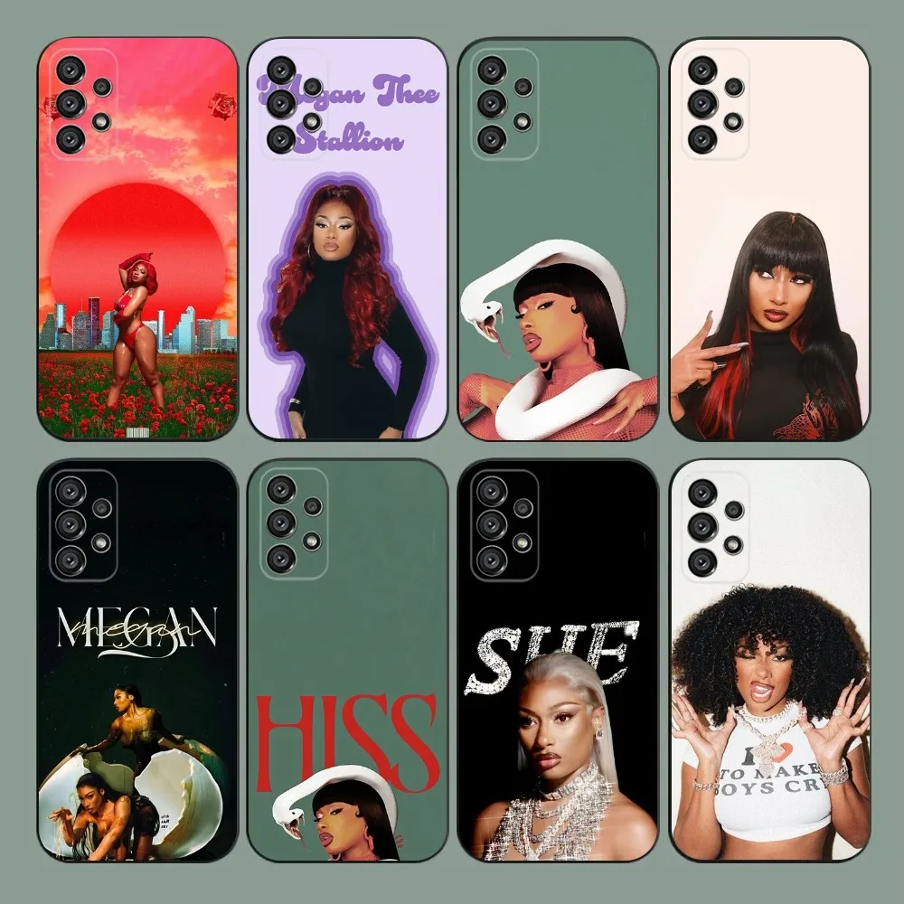 

Rapper M-Megan Thee Stallion Phone Case For Samsung Galaxy A20,A21s,A22,A31,A32,A52,A53,A72,73,A80,A91 Soft Black Cover