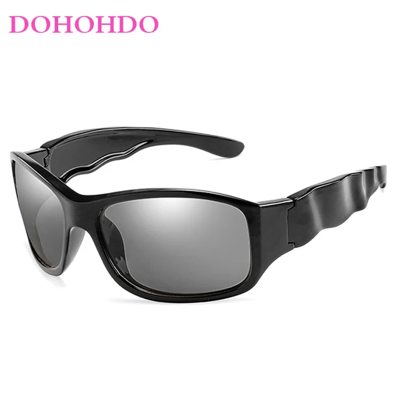 New Polarized Driving Sun Glasses Men Women Big Size Steampunk Retro Sunglasses Wave Square Frame Vintage Protection 100% UV400 image 3