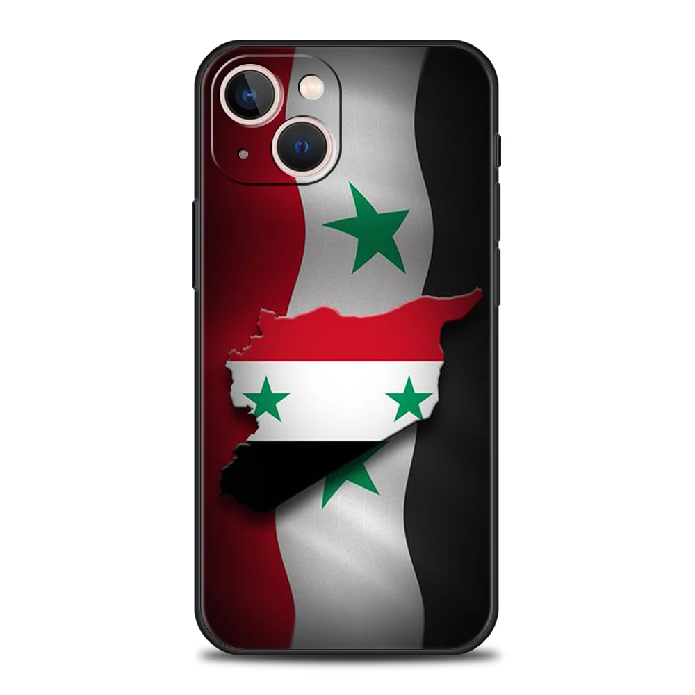 Syrian Syria Flag Handy hülle für iPhone 16 15 14 13 12 Pro Max 11 Pro Max 7 8 plus xs xr stoß feste Softshell-Capas-Taschen