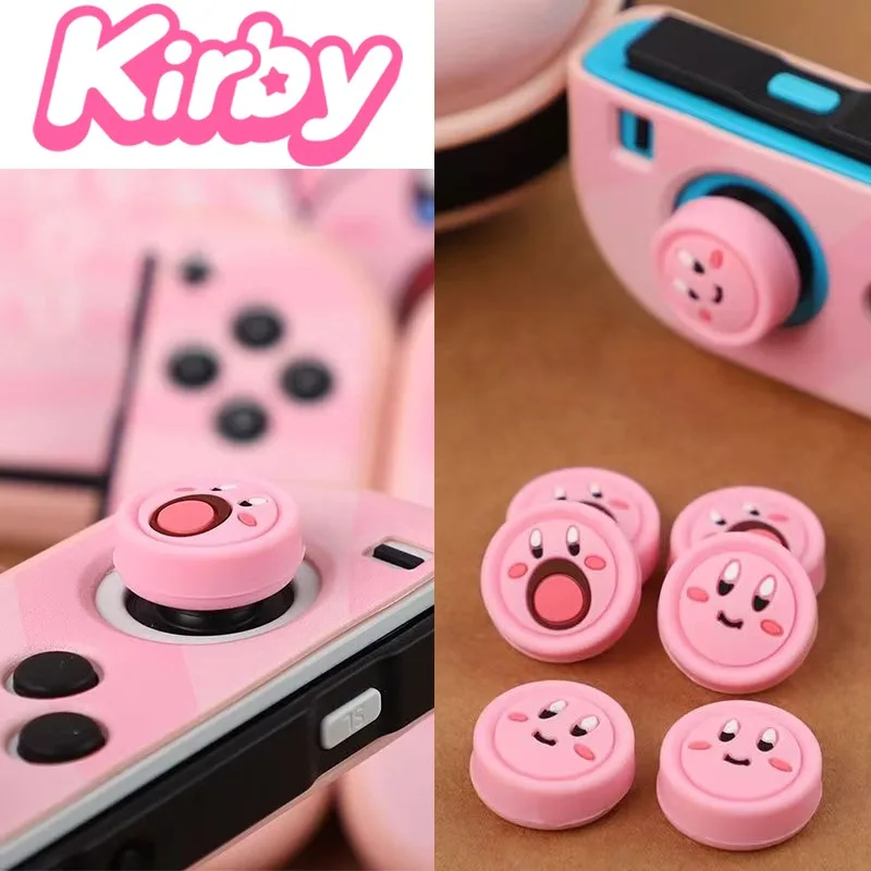 Kirby Thumbstick Case Kawaii Thumb Stick Grip Cap for Switch OLED NS Lite Nintendo JoyCon Anime Joystick Cute Cover Accessories