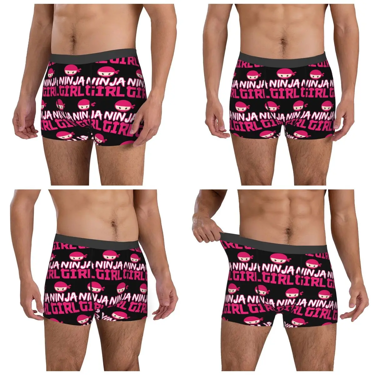 Boxer Underpants Shorts Spy Ninja Girl Panties Men Breathable Underwear for Homme Man Boyfriend Gifts