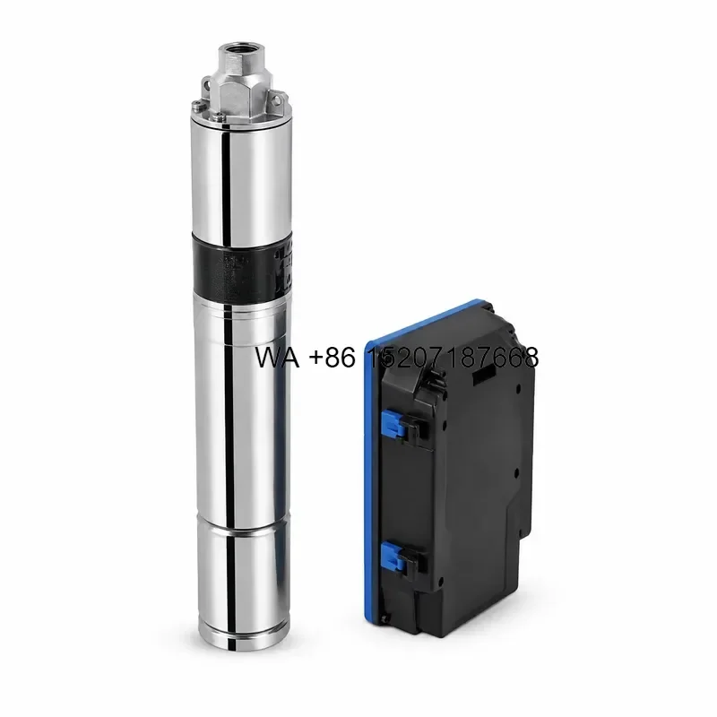 Wmwmnu for 3 Inch Stainless Steel Solar Water Pump 24V 300W 35m 4m³/h Submersible Deep Well Borehole Pump MPPT Livestock