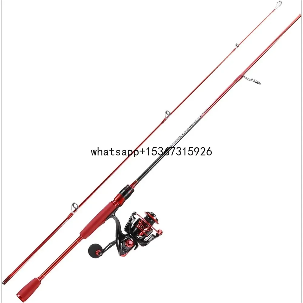 Fishing Rod Reel Combos,Two Pieces Light Weight Pole with High Speed Smooth Powerful Gear Casting &Spinning Fishing Wheel