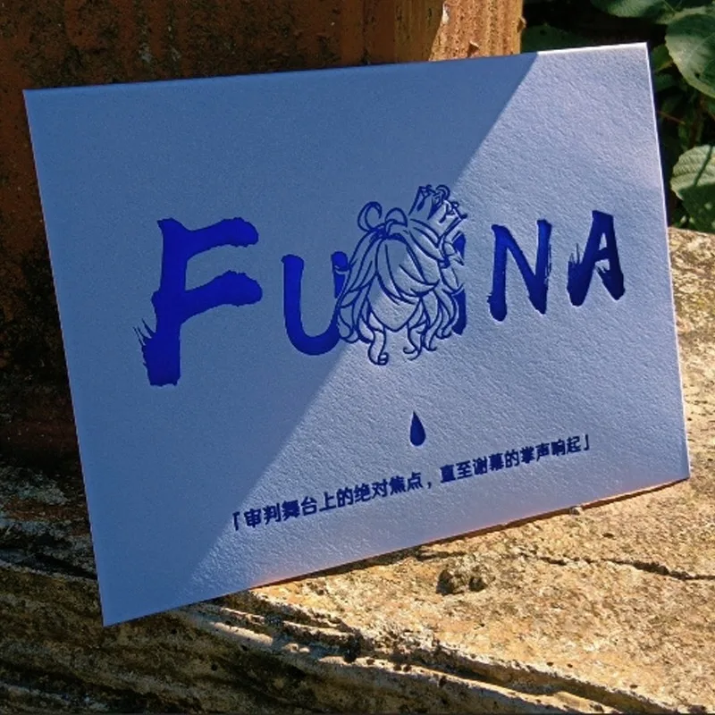 

3Pcs/Pack Focalors Furina de Fontaine Fresh Vintage Blessing Thank Envelopes Invitation Card High Grade Wedding Invitation Card