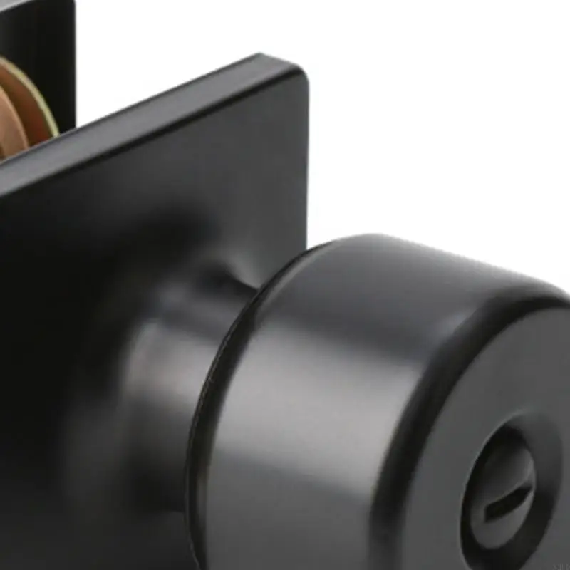 

Stylish Matte Black Sturdy Zinc Alloy Door Handle Set Including Lock and Key Convenient for Bedroom and Bathroom N2UD