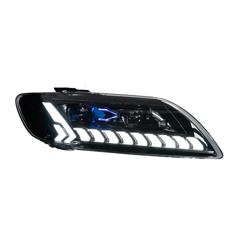 Suitable for 2006-2015 Audi Q7 Headlight Assembly Upgrade LED Laser Flowing Turn Signal Daytime Running Light Bi-Optic Lens