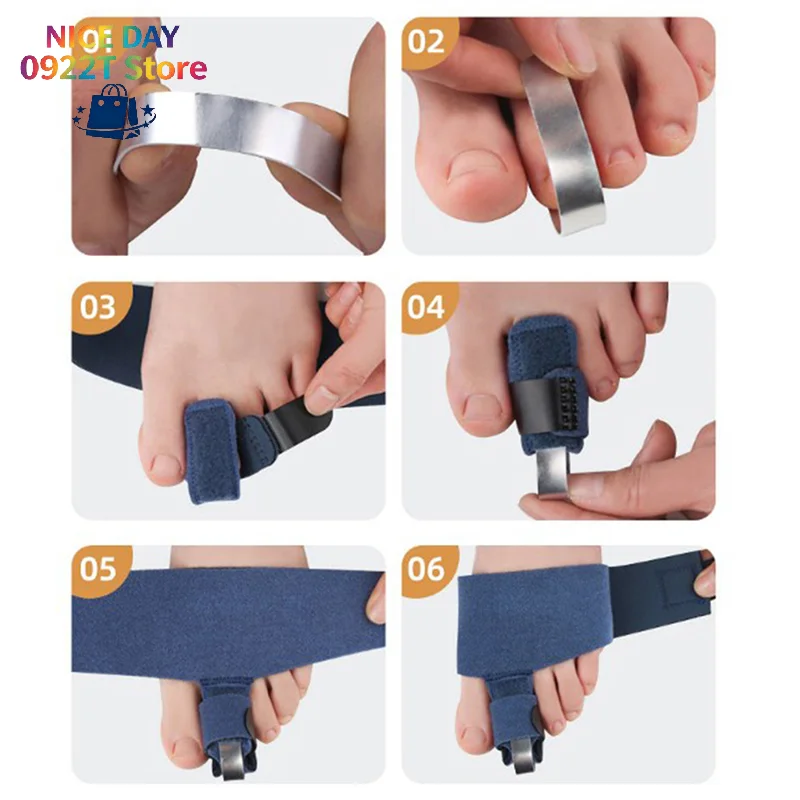 Toe Corrector Toe Fracture Fixator Orthotics Foot Bone Thumb Adjuster Correction Soft Pedicure Socks Bunion Straightener@#X