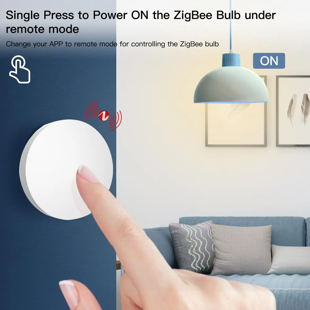 Tuya Zigbee One-touch Smart Home Wireless Switch Multi-scene Linkage Smart Pushbutton Control Switch Requires Zigbee Gateway