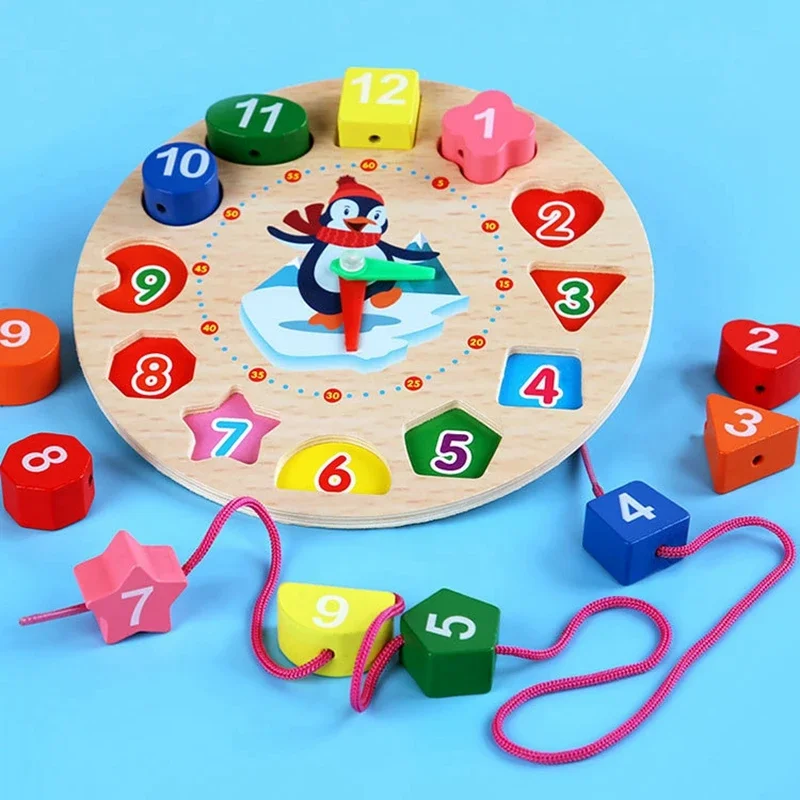 Drewniane zabawki Montessori 3D dla prezent dla dziecka rozwoju dziecka gry drewniane Puzzle dla dzieci zabawka edukacyjna