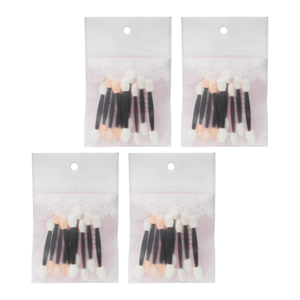 40 pçs pincéis de maquiagem em bastão de sombra de ponta dupla aplicadores portáteis suprimentos de maquiagem de aperto firme para sombra de olho