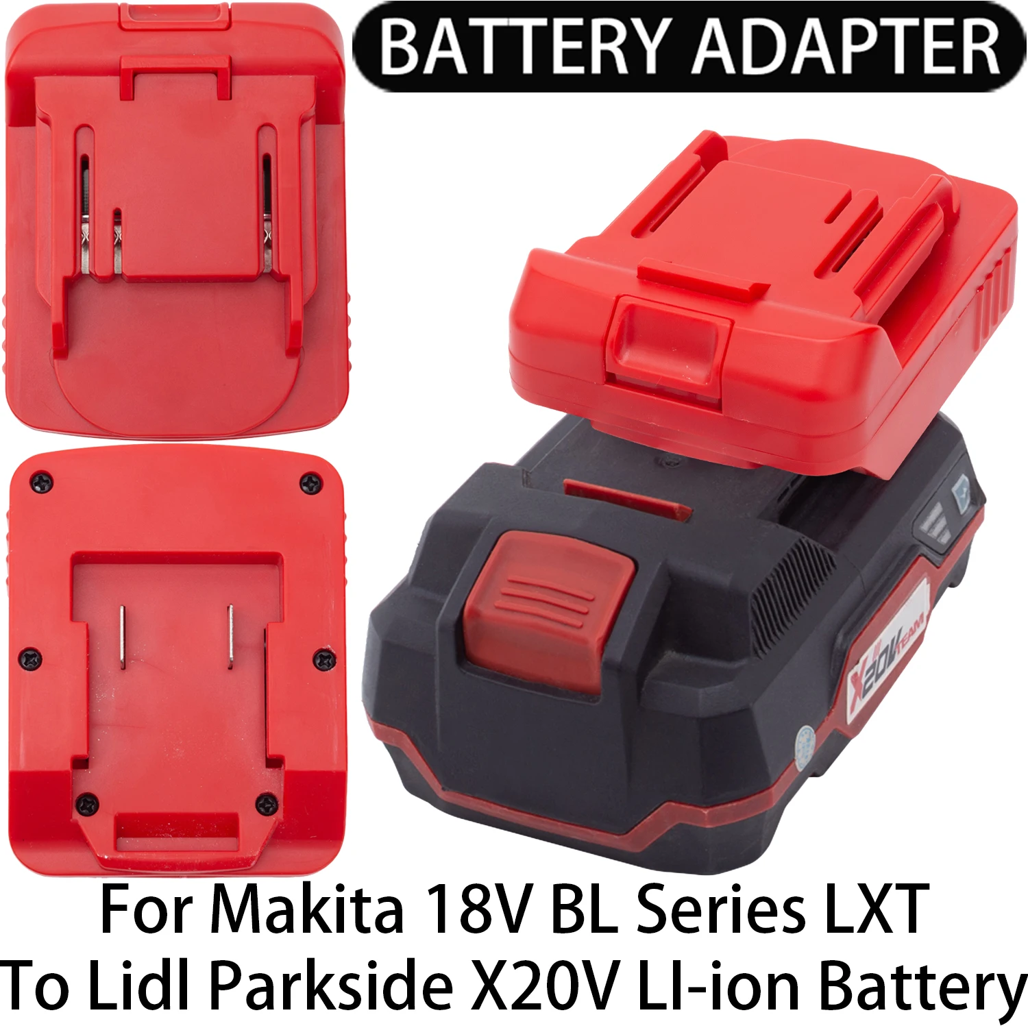 Adapter für Makita 18V LXT Li-Ionen-Werkzeug zu Lidl Parkside X20V Li-Ionen-Akku, Konverter für Elektrowerkzeug-Zubehör