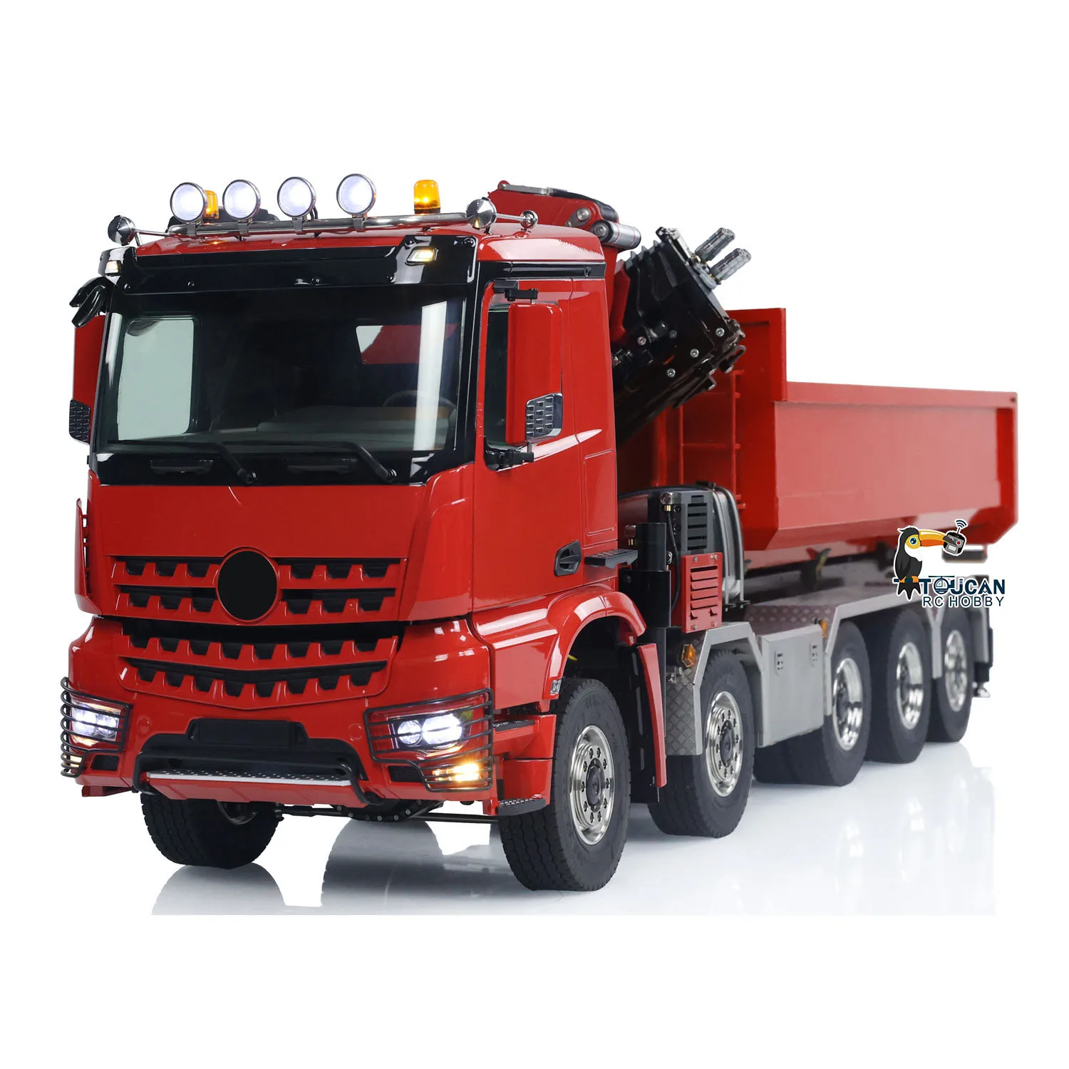 1/14 RC رافعة هيدروليكية شاحنة قلابة 10x10 كامل شاحنة قلابة سيارة المحور الخلفي رفع #6